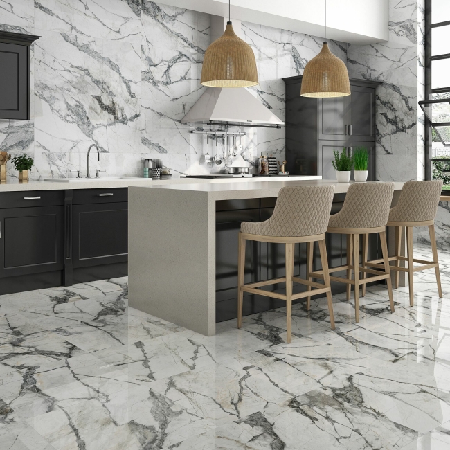 Kitchen floor tile